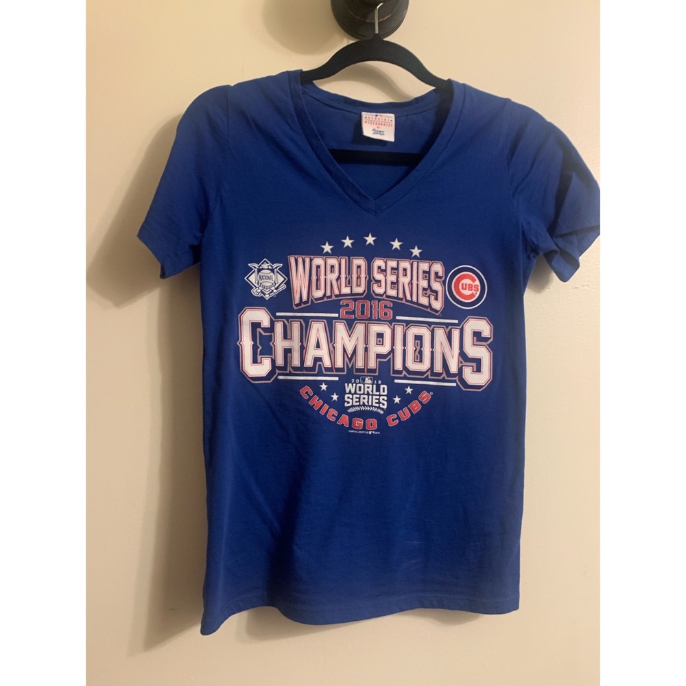 Authentic 2016 Chicago Cubs World Series V-Neck